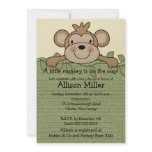 Little Monkey Baby Shower Invitation