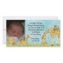 Little Monkey Boy Baby Birth Announcement Custom Photo Card