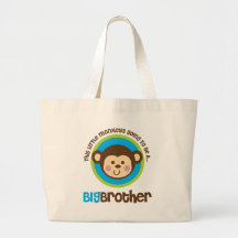 Little Monkey Going To Be A Big Brother Tote Bags