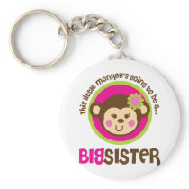 Little Monkey Going To Be A Big Sister Keychain