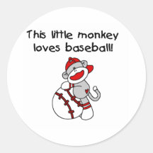 Little Monkey Loves Baseball Stickers