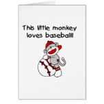 Little Monkey Loves Baseball  T-shirts and Gifts Cards