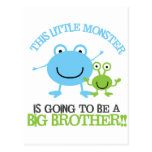 Little Monster Big Brother T-shirt Postcards