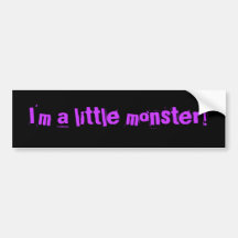 Little monster bumper sticker