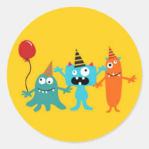 Little Monster Round Sticker