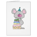 Little Mouse Birthday Tshirts and Gifts Greeting Card