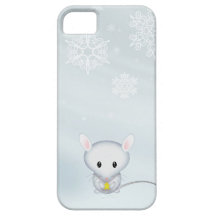Little Mouse in the Snow iPhone 5 Cases