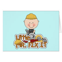 Little Mr. Fix It - Pliers T-shirts and Gifts Greeting Cards