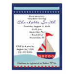 Little Navy Blue Sail Boat Baby Shower Invitation Post Cards