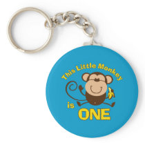 Little nkey 1st Birthday Boy Keychain