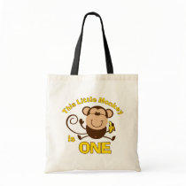 Little nkey 1st Birthday Boy Tote Bag