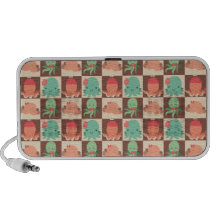 Little Octopuses Chequered Pattern Laptop Speakers