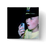 Little Officer 6 Square Button