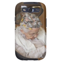 LIttle Old Lady Sleeping Under Hair Dryer Galaxy SIII Case