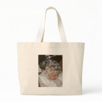 LIttle Old Woman Asleep under hair dryer Tote Bag
