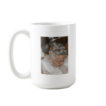 LIttle Old Woman Asleep under hair dryer Coffee Mugs