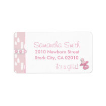 Little One Girl Address Label