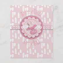 Little One Girl Advice Card Flyers
