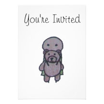 Little One teddy invitations