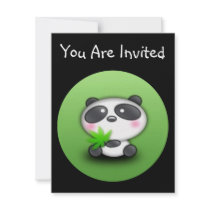 Little Panda Cub Custom Invitations