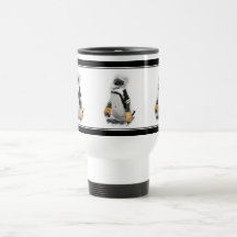 Little  Penguin Wearing Hockey Gear Coffee Mugs