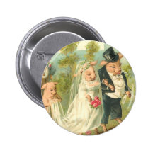 Little Piggy Wedding Button