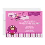 Little Pilot Airplane Birthday Party Invitation
