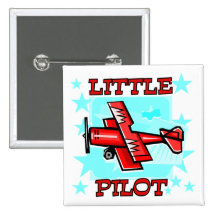Little Pilot Tshirts and Gifts Buttons