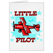 Little Pilot Tshirts and Gifts Greeting Cards