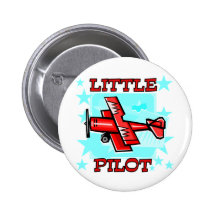 Little Pilot Tshirts and Gifts Pinback Buttons