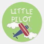 Little Pilot Tshirts and Gifts Round Sticker