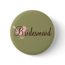 little pink bird bridesmaid button