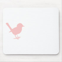 little pink bird mouse pad