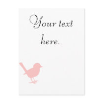 little pink bird post cards