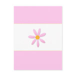Little Pink Daisy Floral Postcards