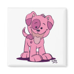 Little pink puppy magnet