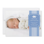 Little Princes CROWN PHOTO Birth Announcement