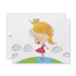 Little princess cartoon invitations
