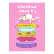 Little princess cute fun birthday party Invites