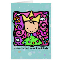 Little Princess Royal Party invitation Cards