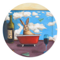 Little_Rabbit_Spirits Round Stickers