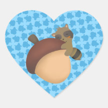 Little Racoon Blue Sticker