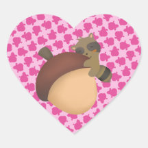 Little Racoon Pink Sticker
