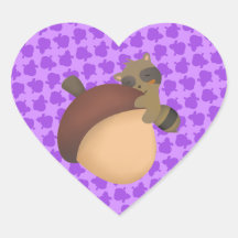 Little Racoon Purple Sticker