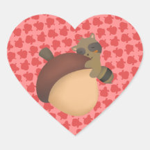 Little Racoon Red Sticker