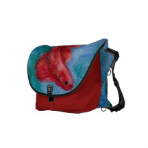 Little Red Betta Fish Messenger Bag