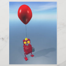 Little Red Birthday Robot 1 Full Colour Flyer