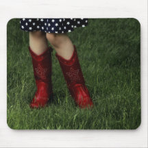 Little Red Boots Mouse Pad
