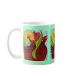 little red crows in paradise coffee mug