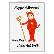 'Little Red Devil' Halloween Card.